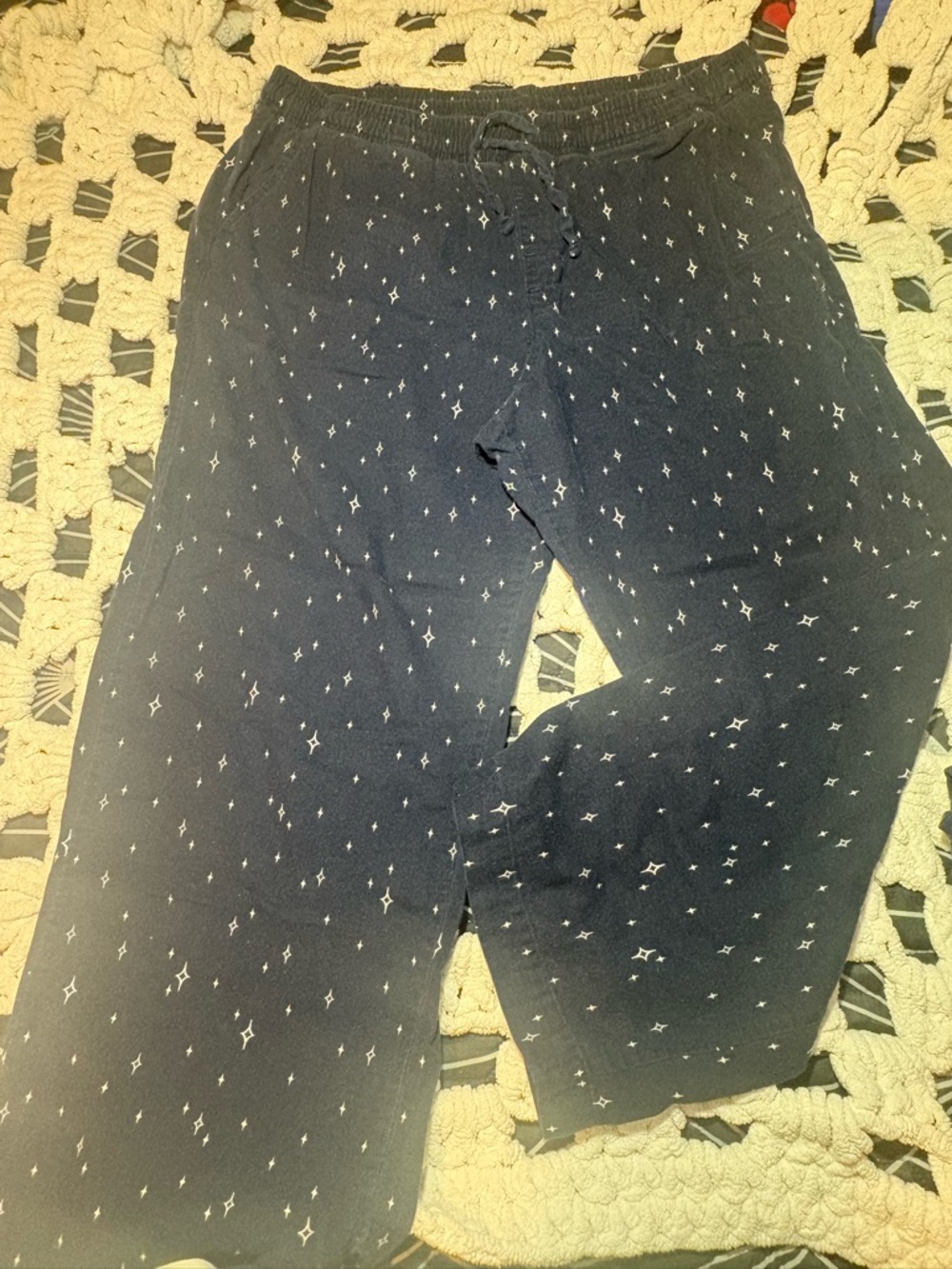 GAP Navy Star-Print Pajama Pants